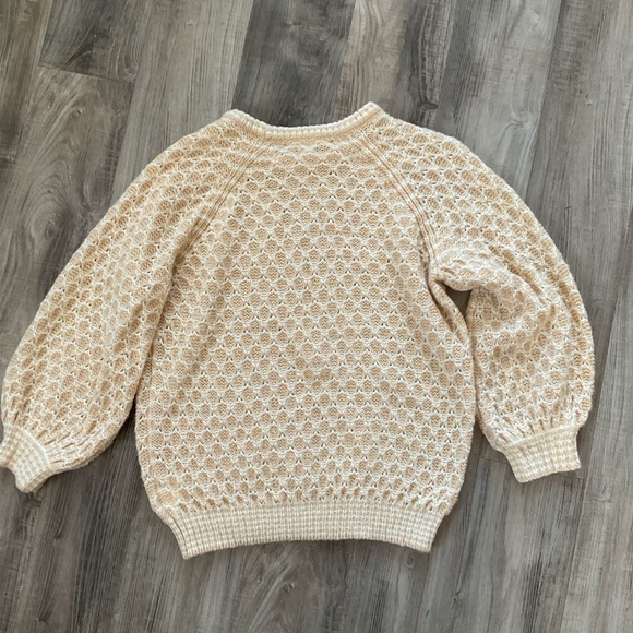 Lilly Pulitzer Medium Sandbar Corabelle Sweater Honeycomb Puff Blouson Sleeve - Picture 4 of 4